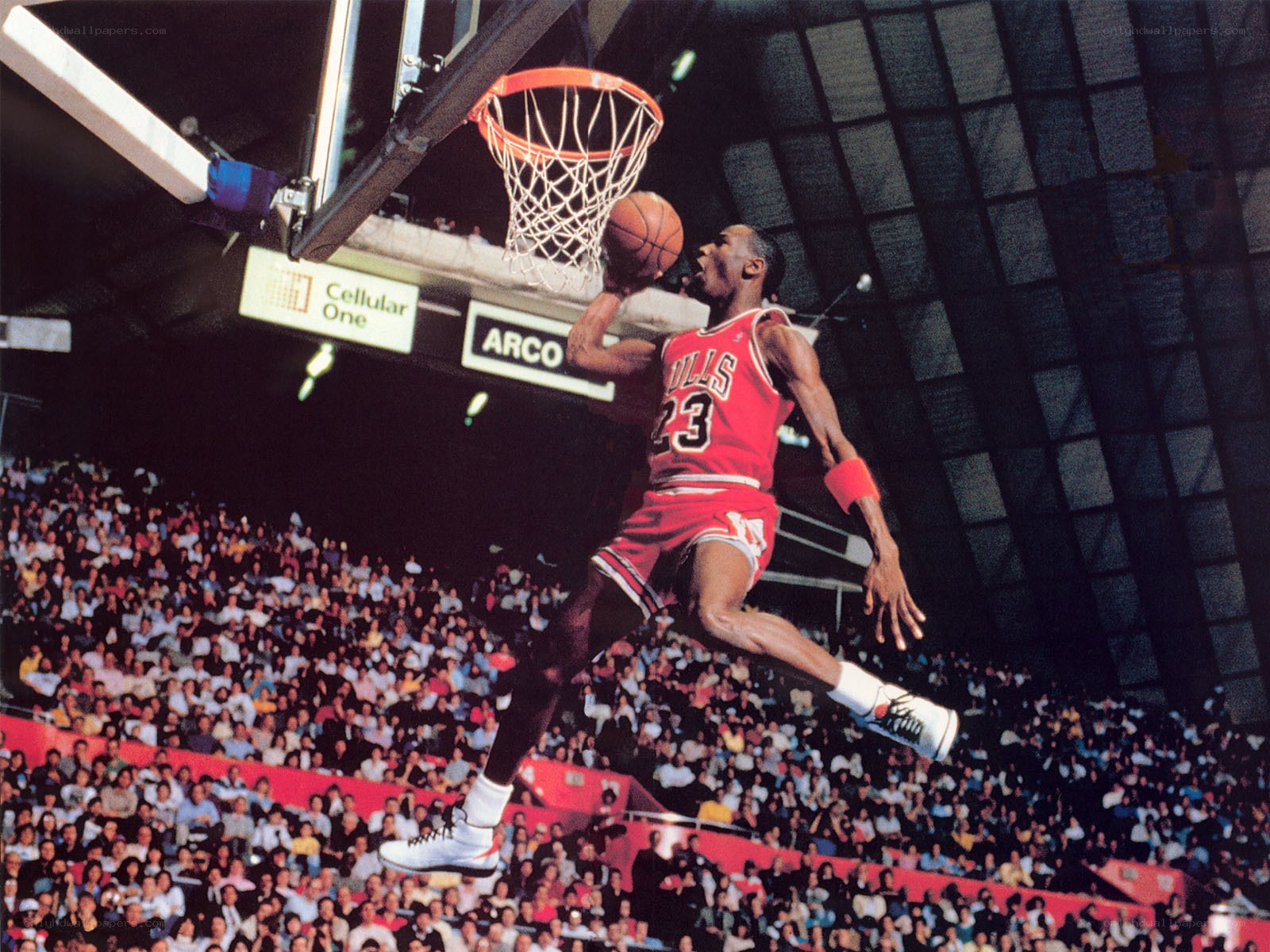 Michael Jordan dunks in Chicago
