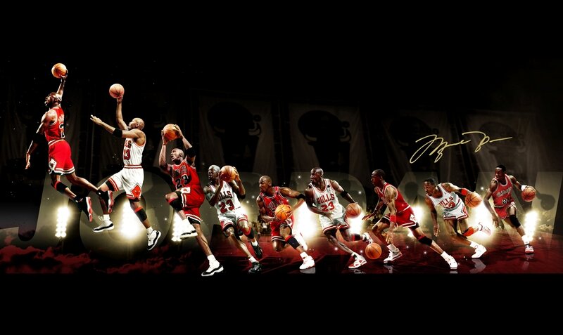 Michael Jordan in Action — Black
