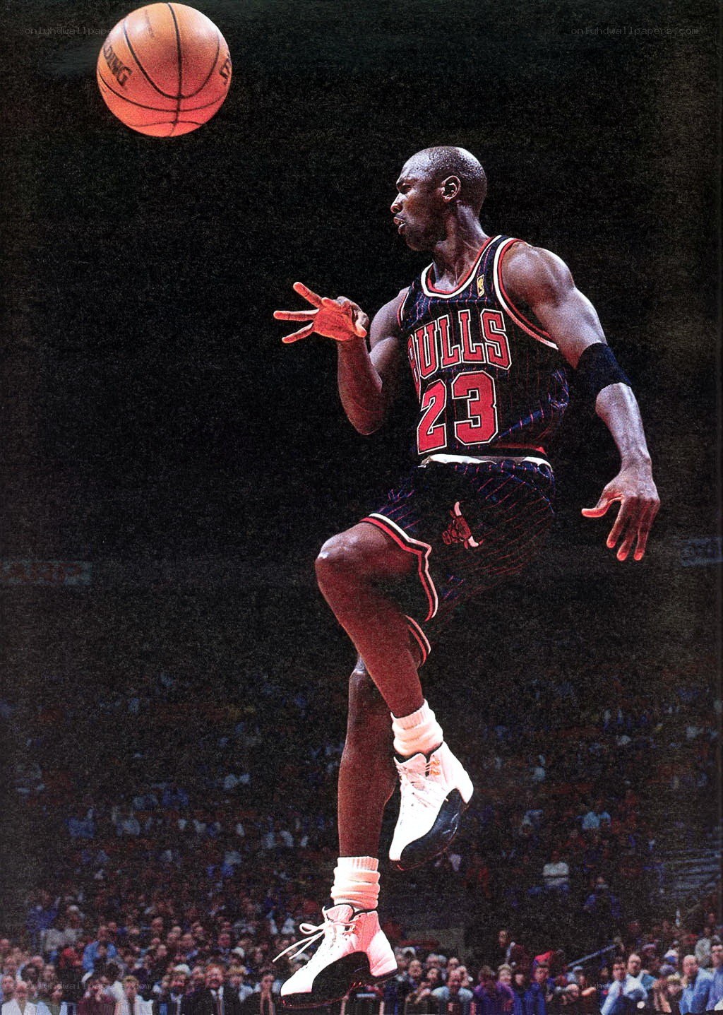 Michael Jordan in mid-air