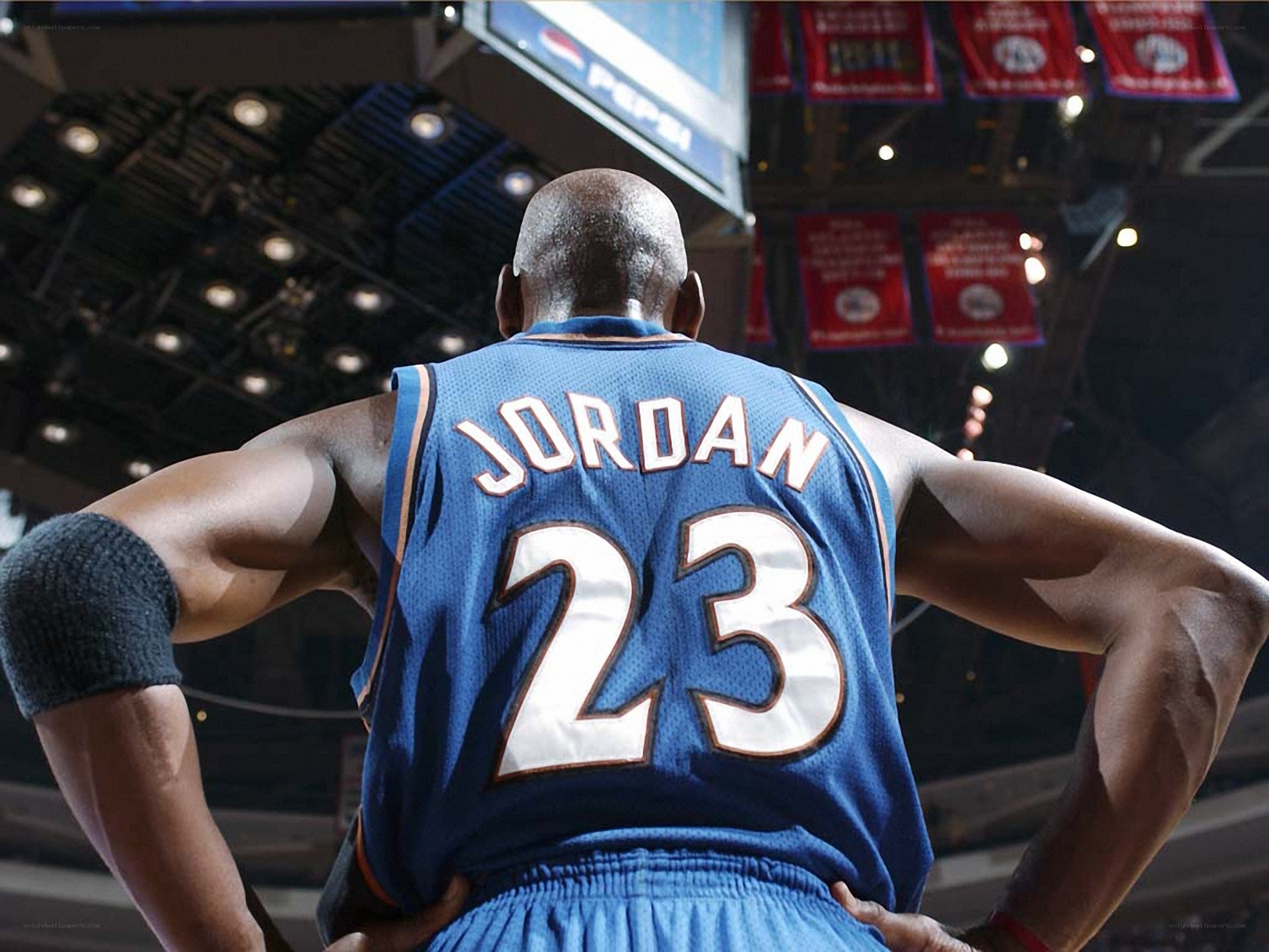 Michael Jordan on court