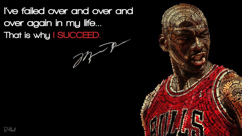 Michael Jordan Portrait — Black, Dramatic, Digital Art, Text, Signature