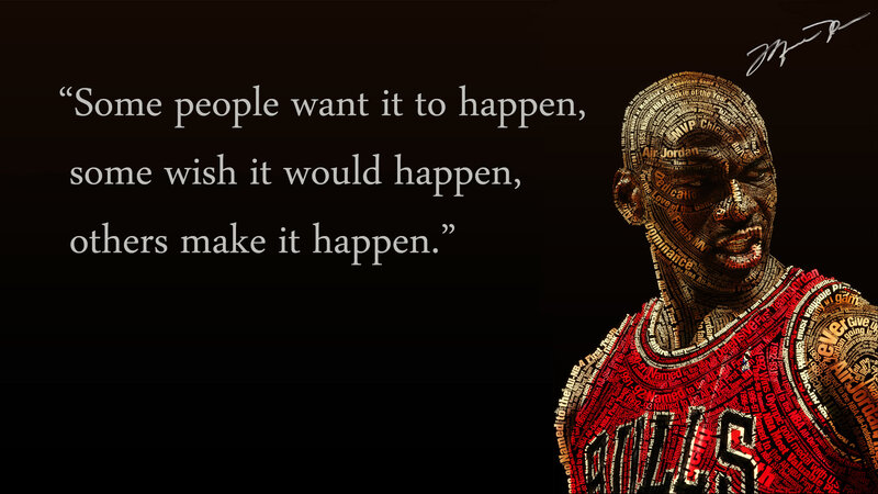 Michael Jordan Portrait — Black