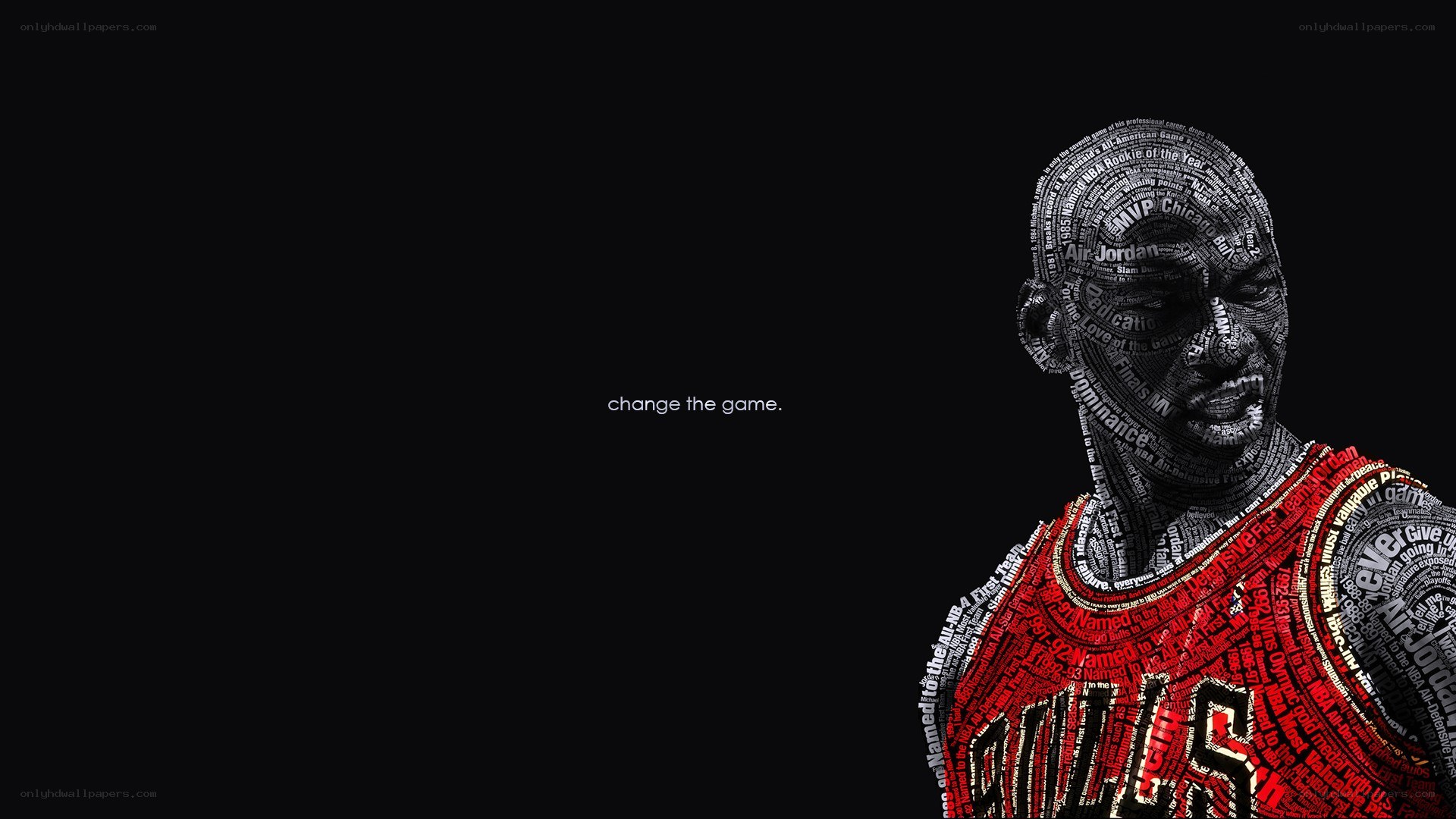 Michael Jordan word art portrait