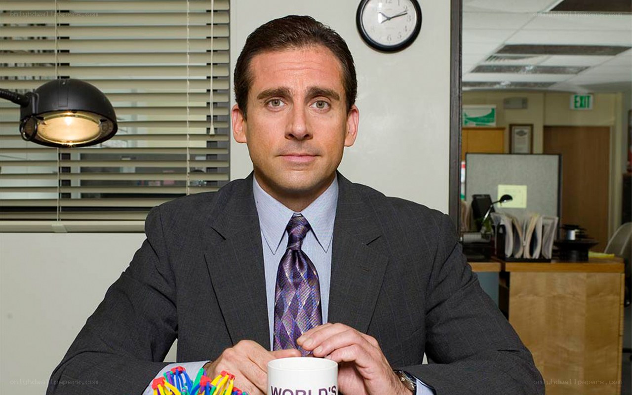 Michael Scott at his desk