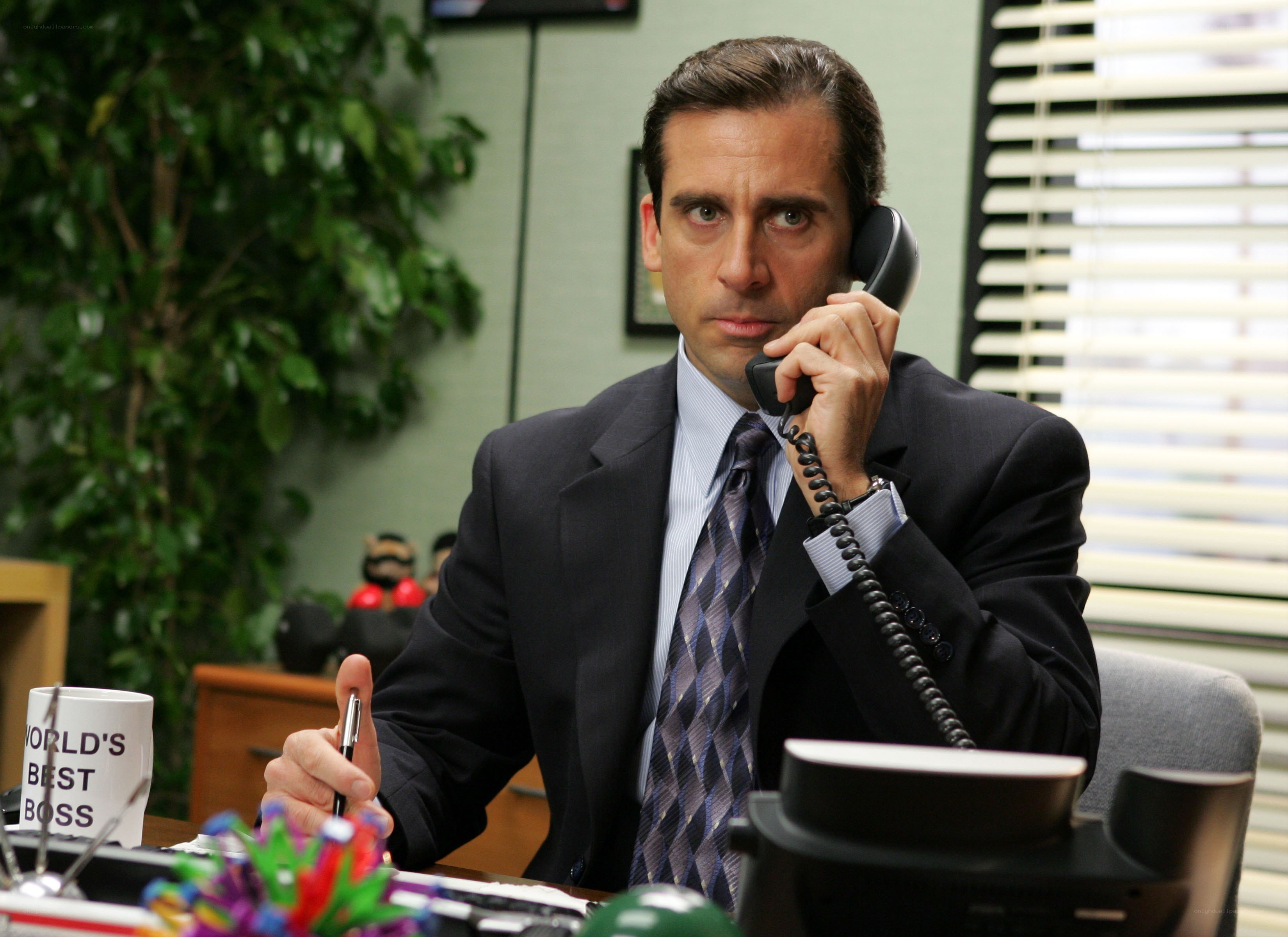 Michael Scott on the phone