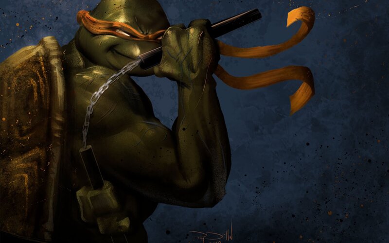 Michelangelo with nunchucks