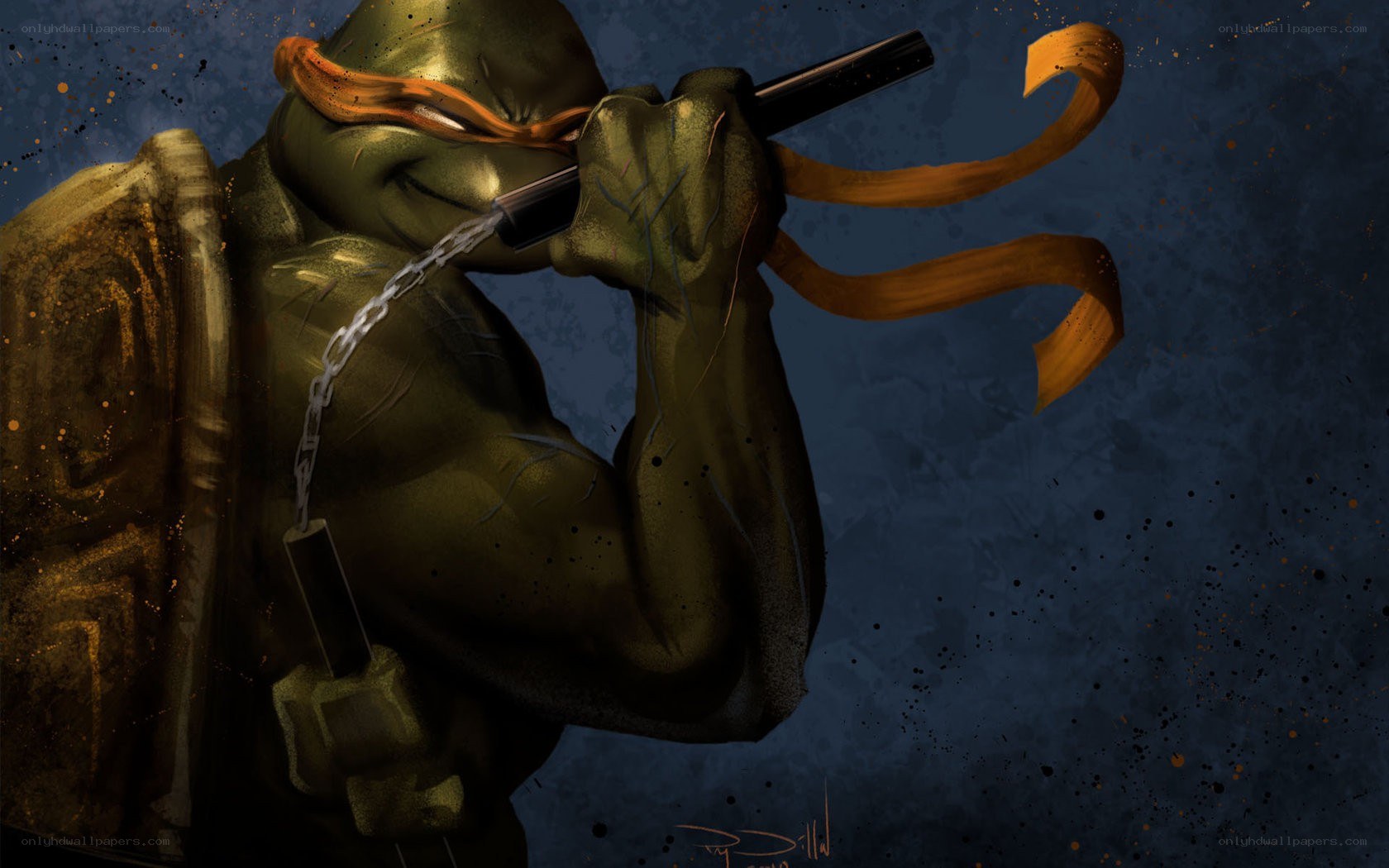 Michelangelo with nunchucks