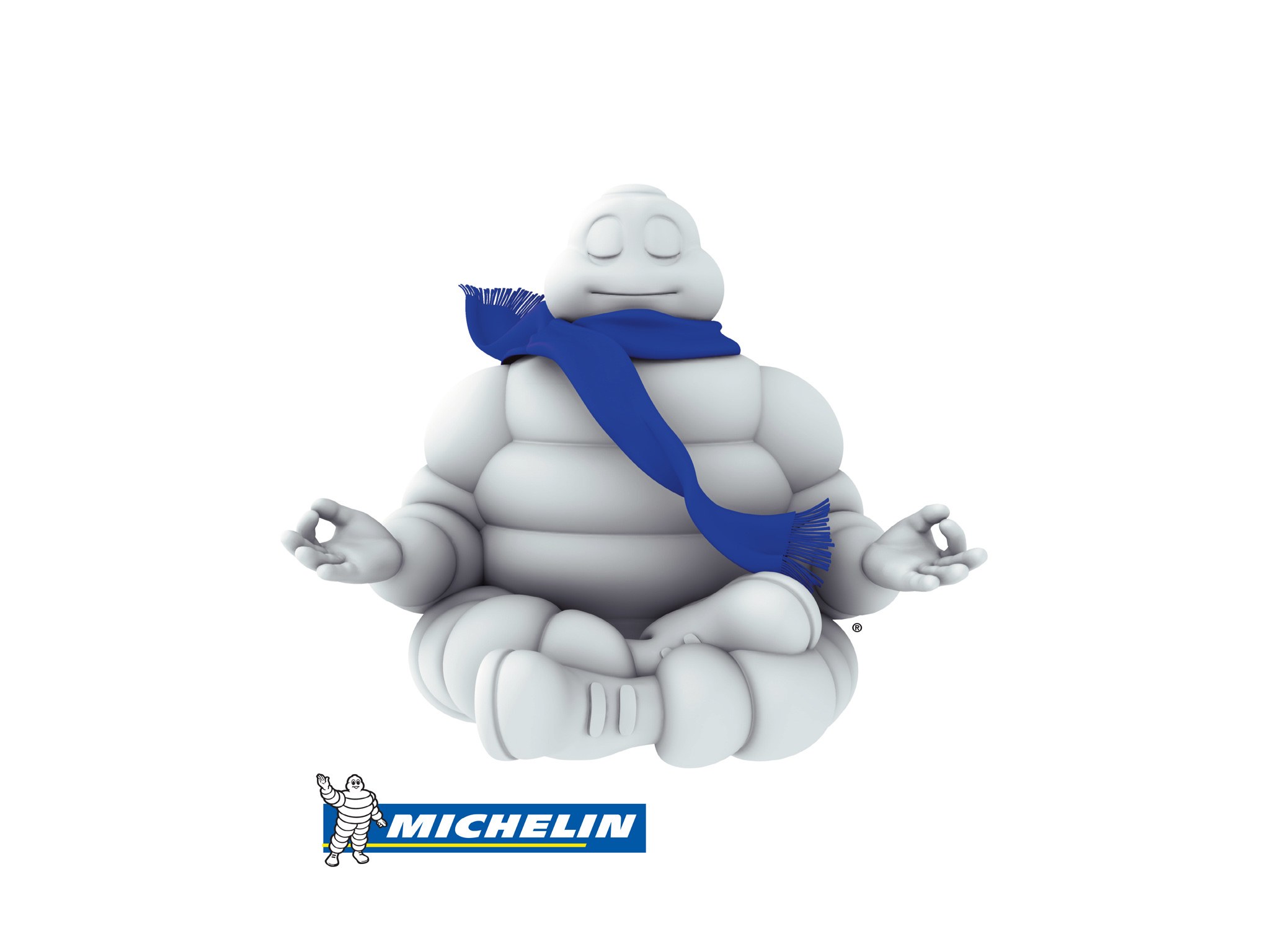 Michelin Man meditating