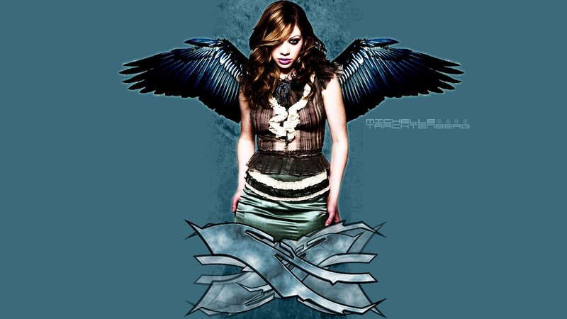 Michelle Trachtenberg with wings