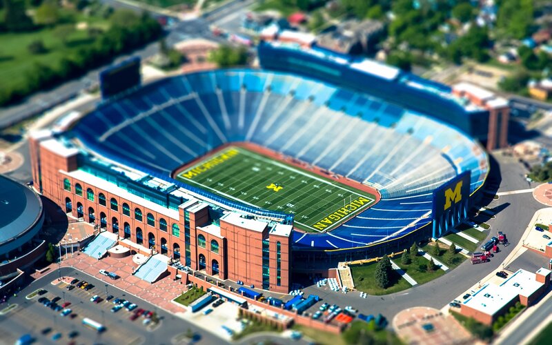 Michigan Stadium aerial view