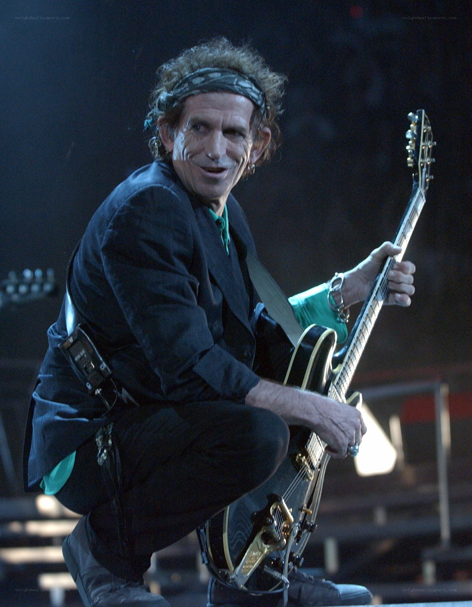 Mick Jagger performing on stage
