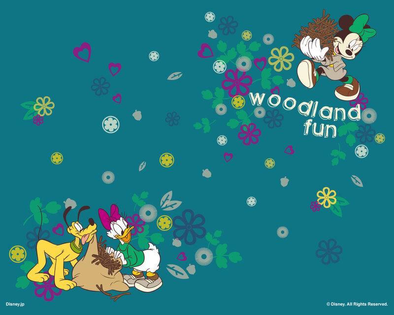Mickey and friends in the woods