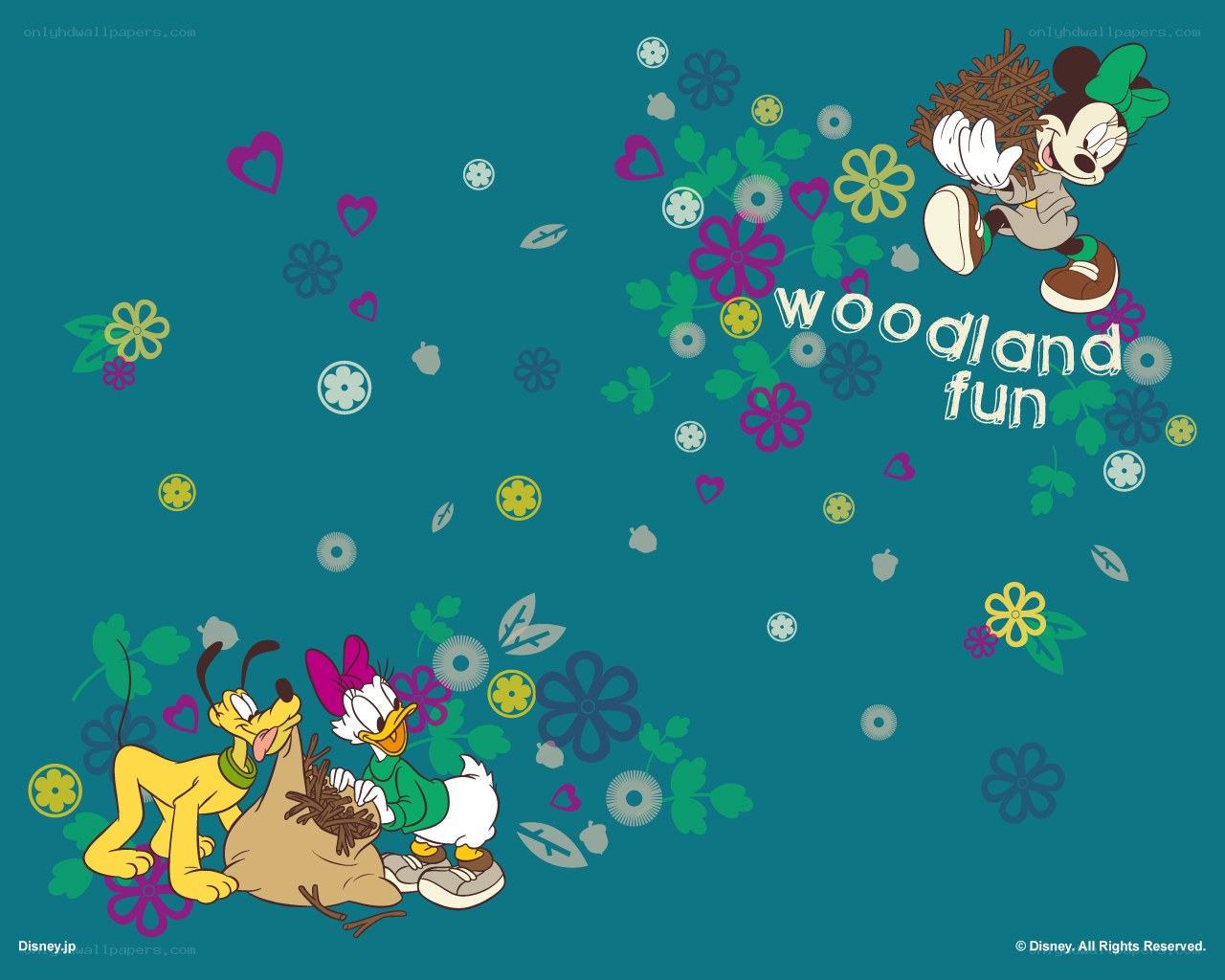 Mickey and friends in the woods