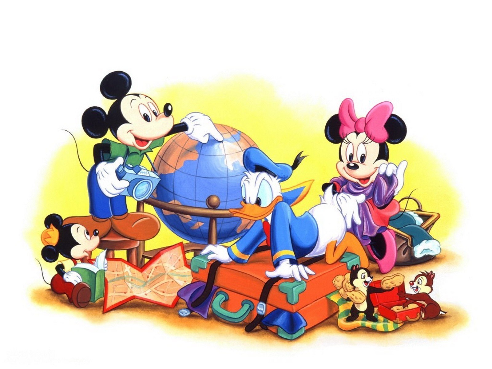 Mickey and friends on a trip