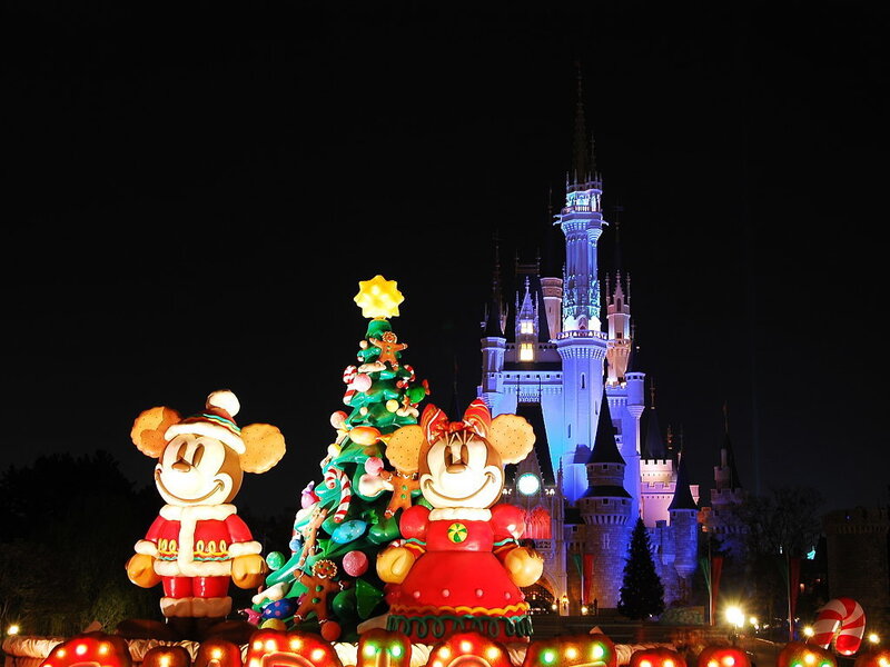 Mickey and Minnie at Christmas