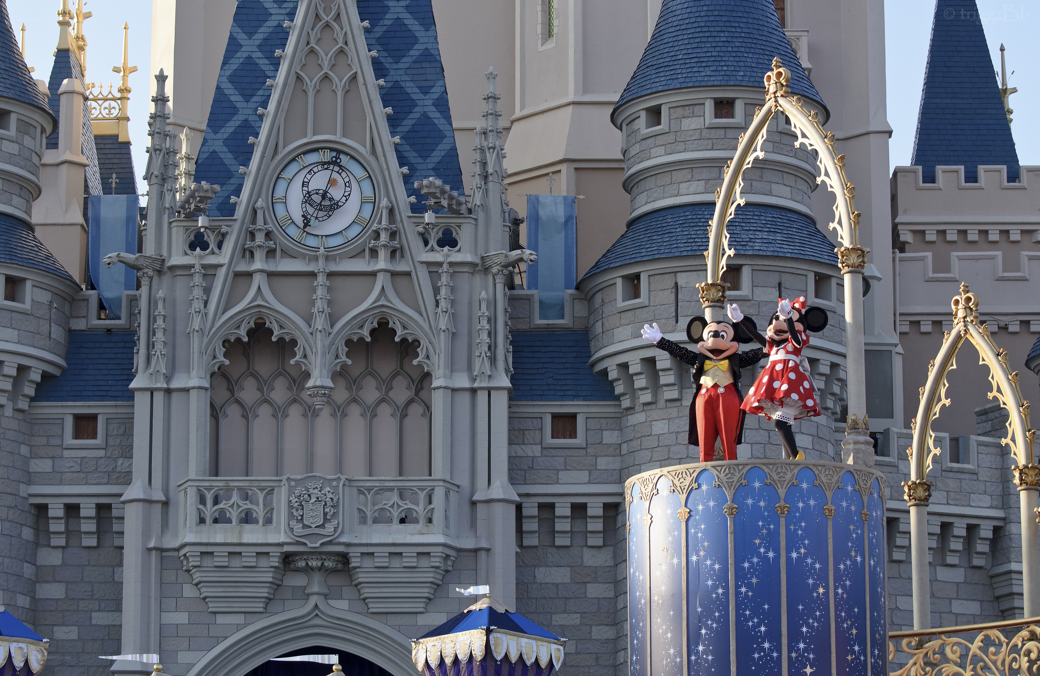 Mickey and Minnie at Cinderella Castle