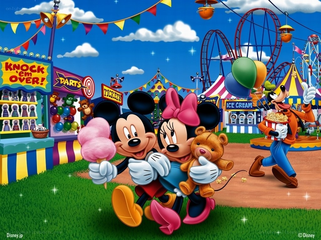 Mickey and Minnie at the carnival