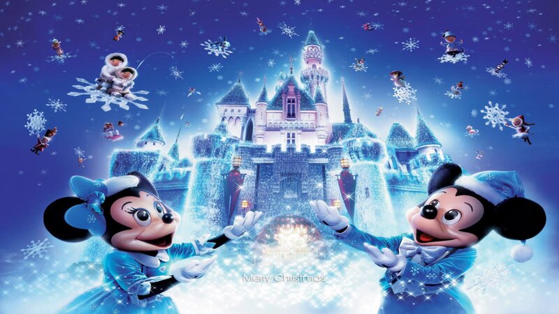 Mickey and Minnie Mouse — Blue, Festive, Winter