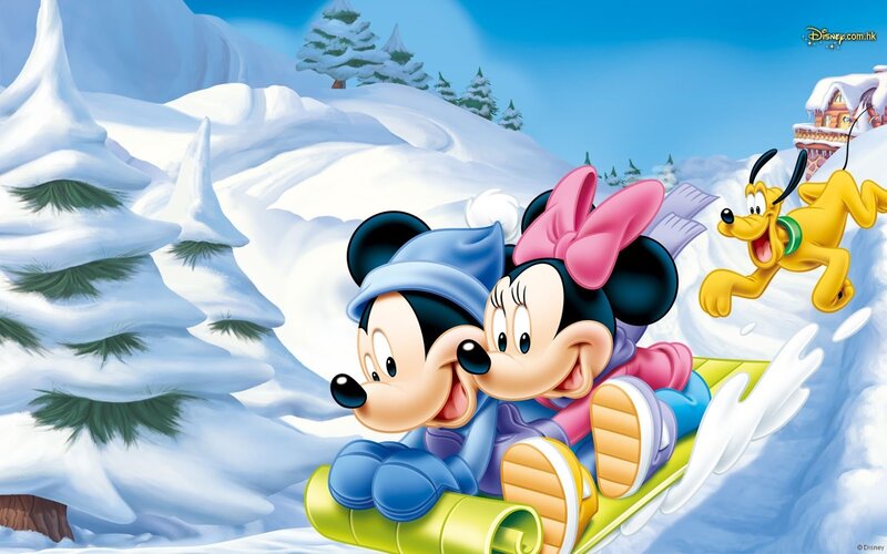 Mickey and Minnie Mouse — Blue, Joyful, Playful
