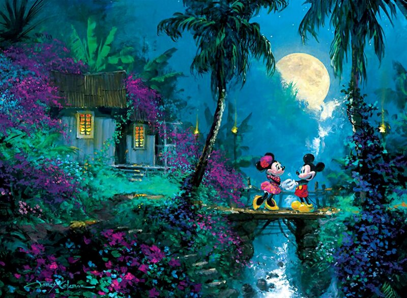 Mickey and Minnie Mouse — Blue, Serene