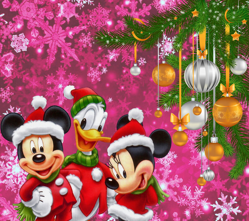 Mickey and Minnie Mouse — Pink, Festive