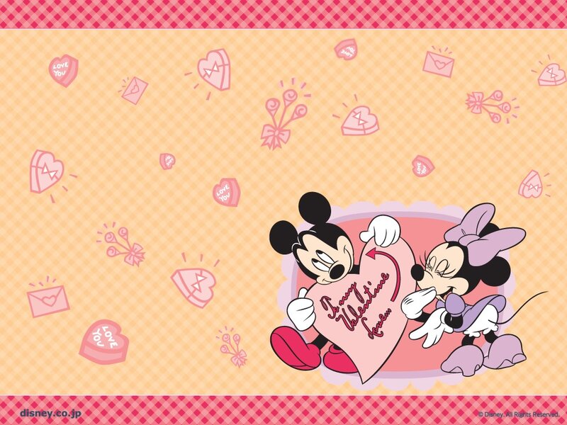Mickey and Minnie Mouse — Pink, Romantic