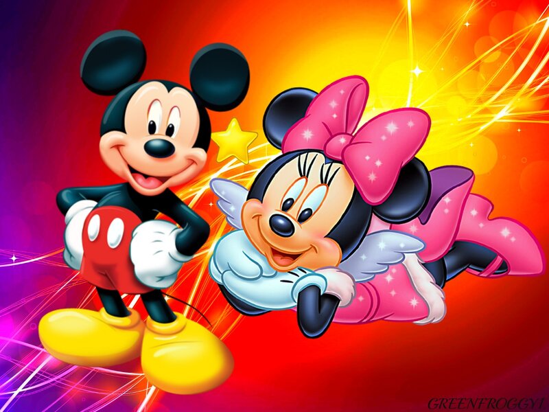 Mickey and Minnie Mouse — Red, Joyful