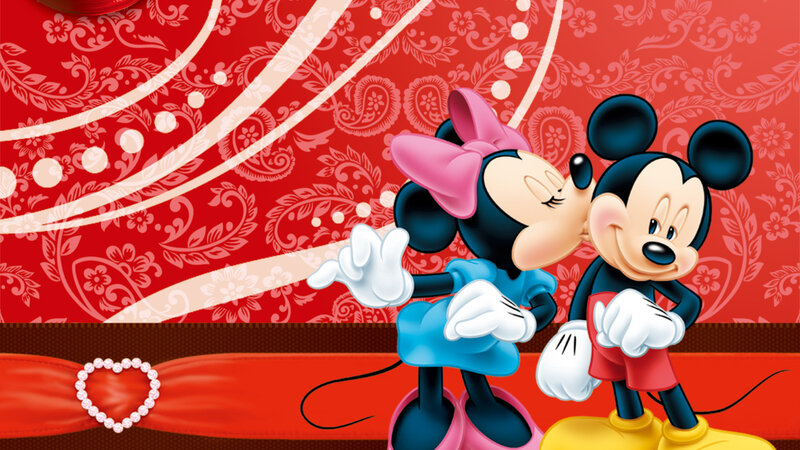 Mickey and Minnie Mouse — Red