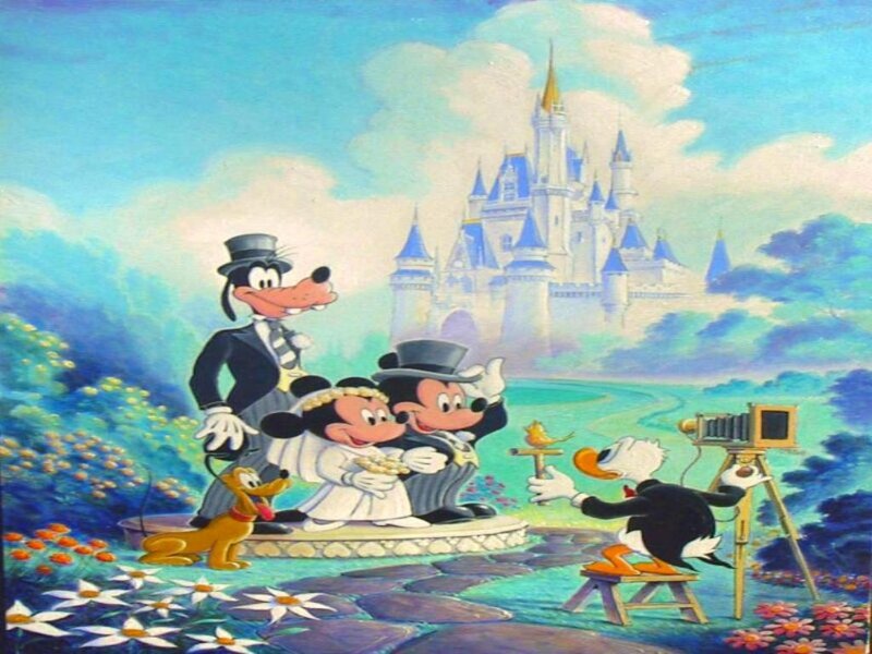 Mickey and Minnie Mouse Wedding — Blue