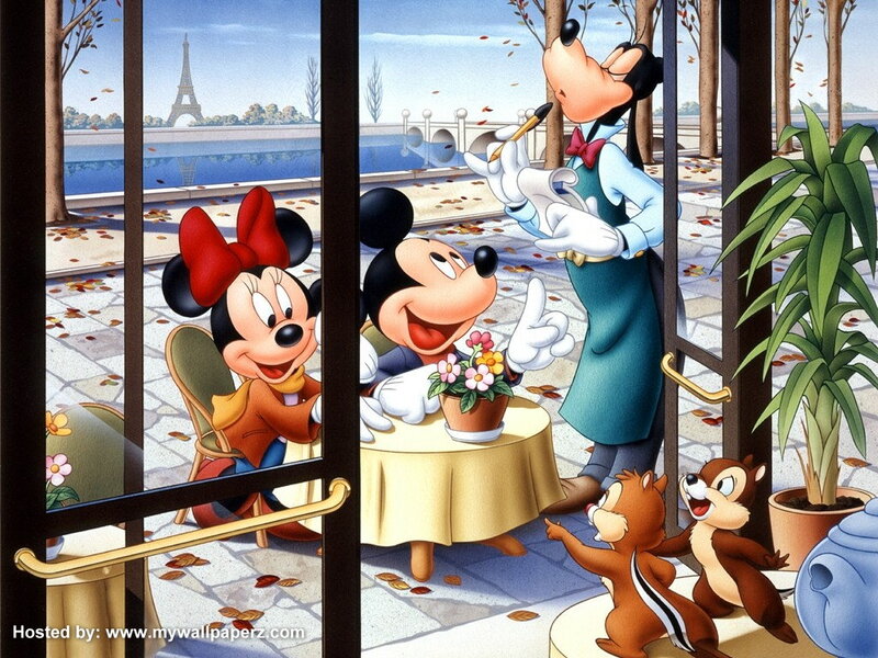 Mickey and Minnie Mouse — Yellow, Cheerful, Autumn