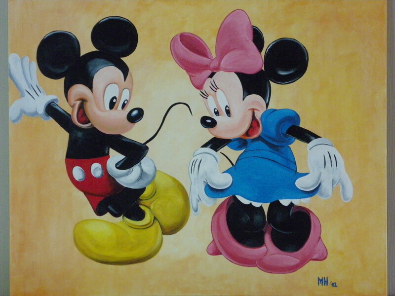 Mickey and Minnie Mouse — Yellow