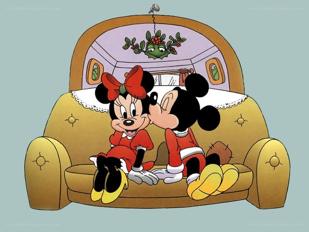 Mickey and Minnie on a couch