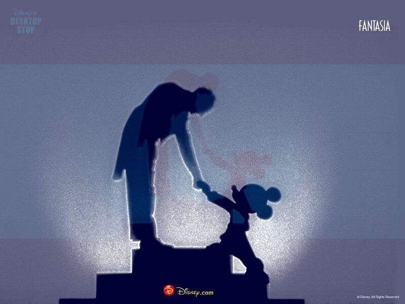 Mickey and Minnie silhouette