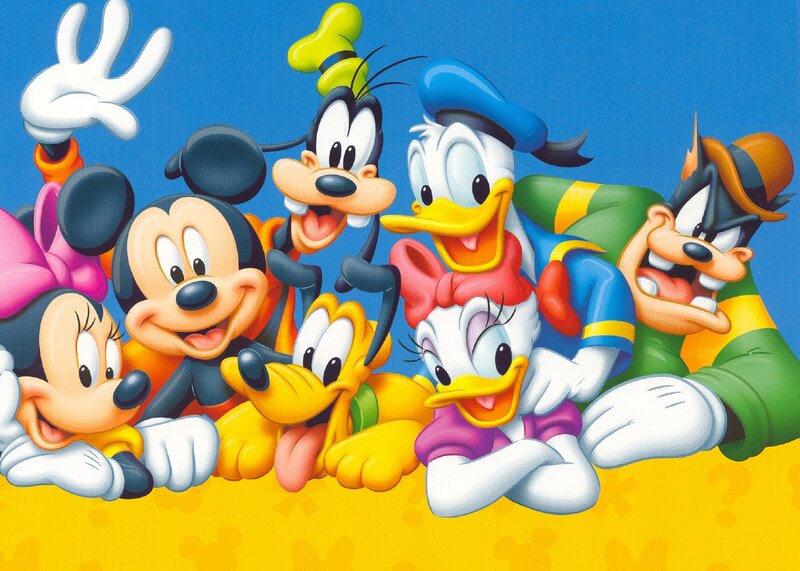 Mickey Mouse and Friends — Blue, Happy, Illustration