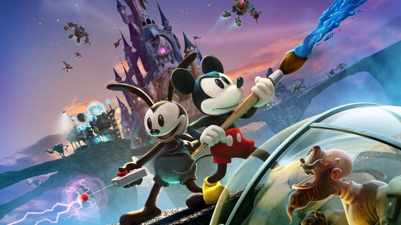 Mickey Mouse and Oswald — Purple, Dramatic