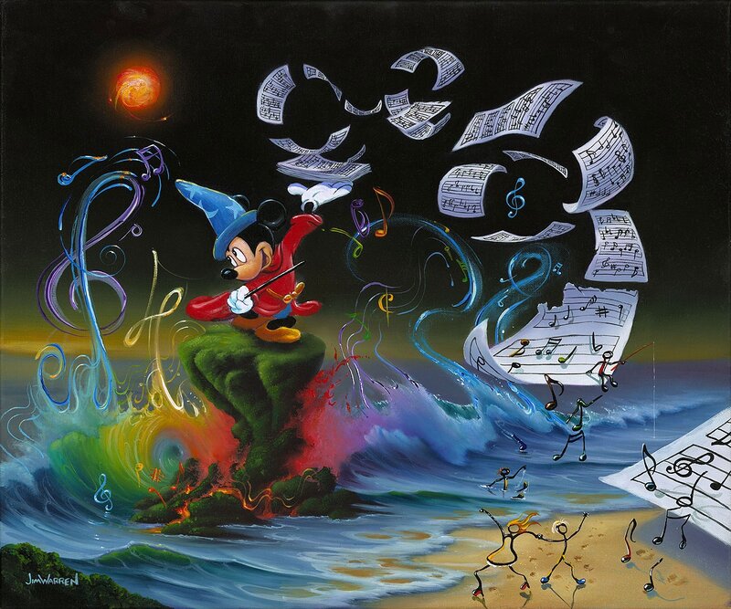Mickey Mouse as a Sorcerer — Black