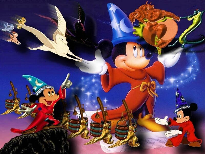 Mickey Mouse as a Sorcerer — Blue, Magical, Night