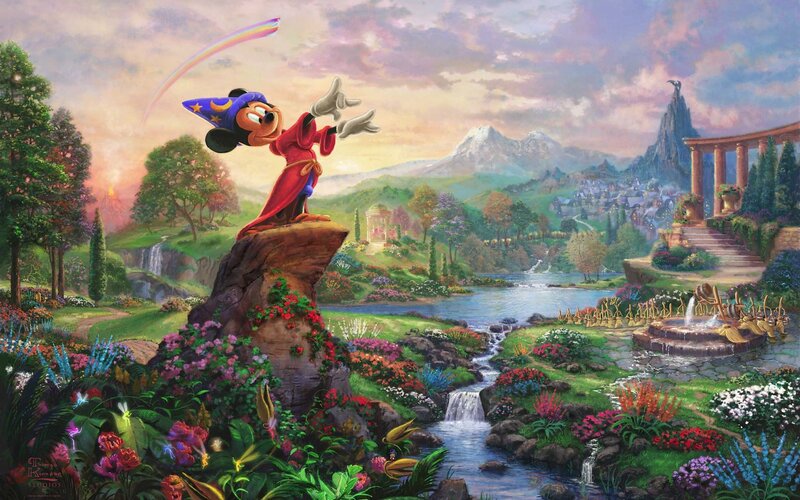 Mickey Mouse as a Sorcerer — Green