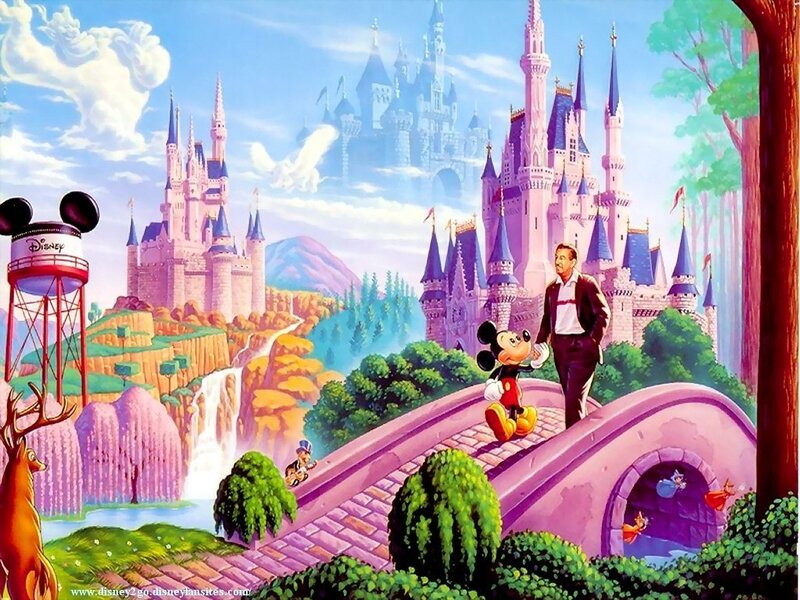 Mickey Mouse at Disney Castle