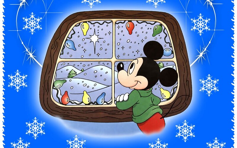 Mickey Mouse at Window — Blue