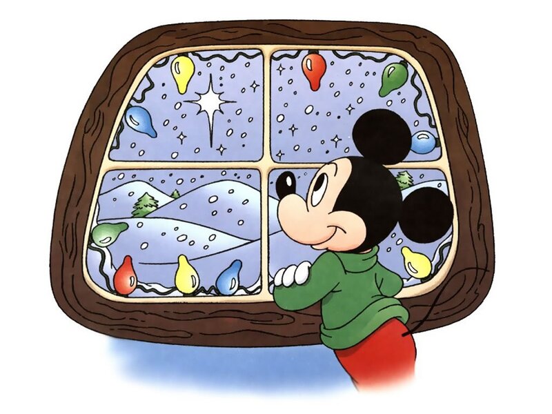 Mickey Mouse at Window — Brown