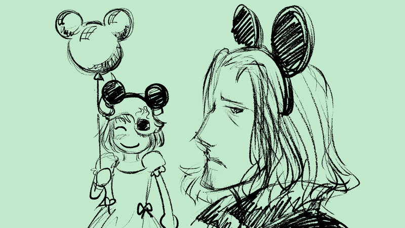 Mickey Mouse balloon sketch