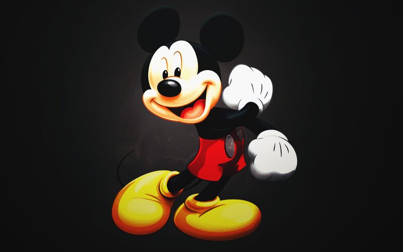 Mickey Mouse Character — Black, Dramatic