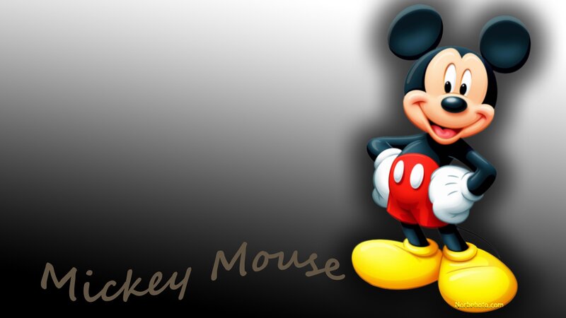 Mickey Mouse Character — Black, Happy, Digital Art