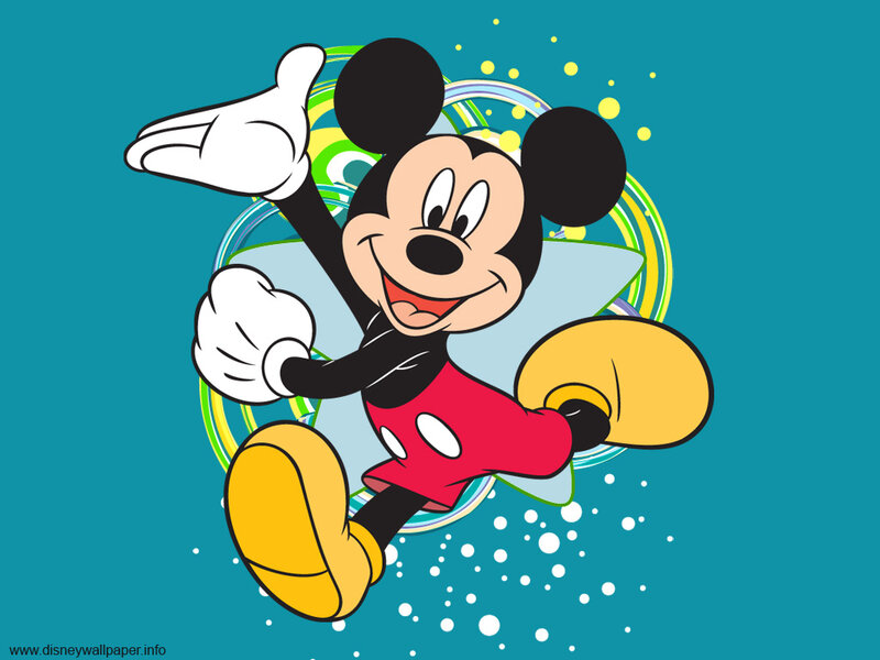 Mickey Mouse Character — Blue, Happy