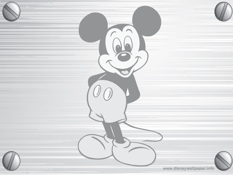Mickey Mouse Character — Gray, Happy
