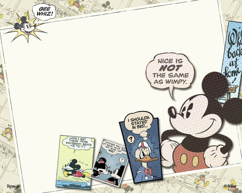 Mickey Mouse comic strip collage
