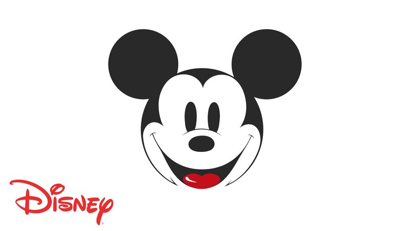 Mickey Mouse Head — Black, Happy