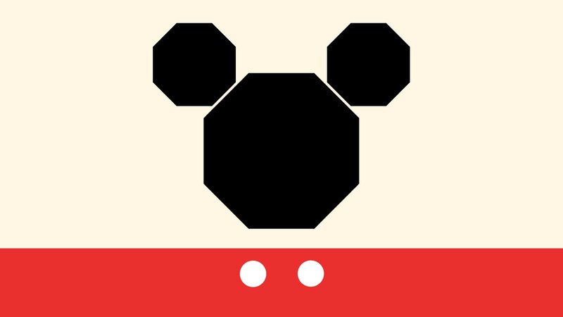 Mickey Mouse Head — Black, Playful