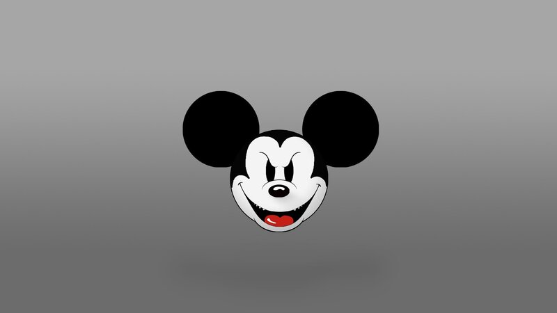 Mickey Mouse Head — Black